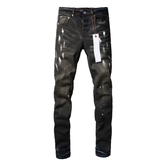 Paint Splash Retro Black Jeans