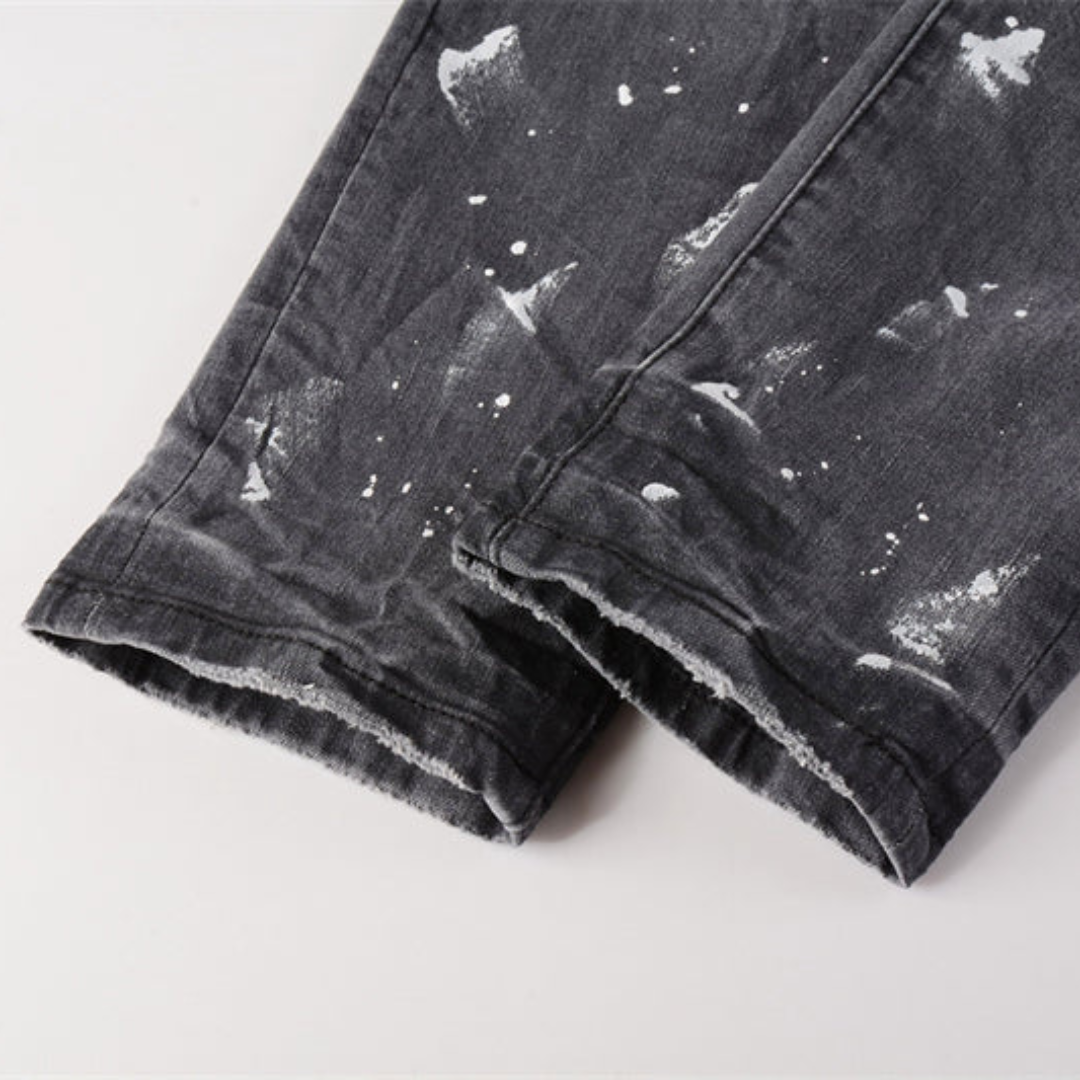 Painted Grey Jeans