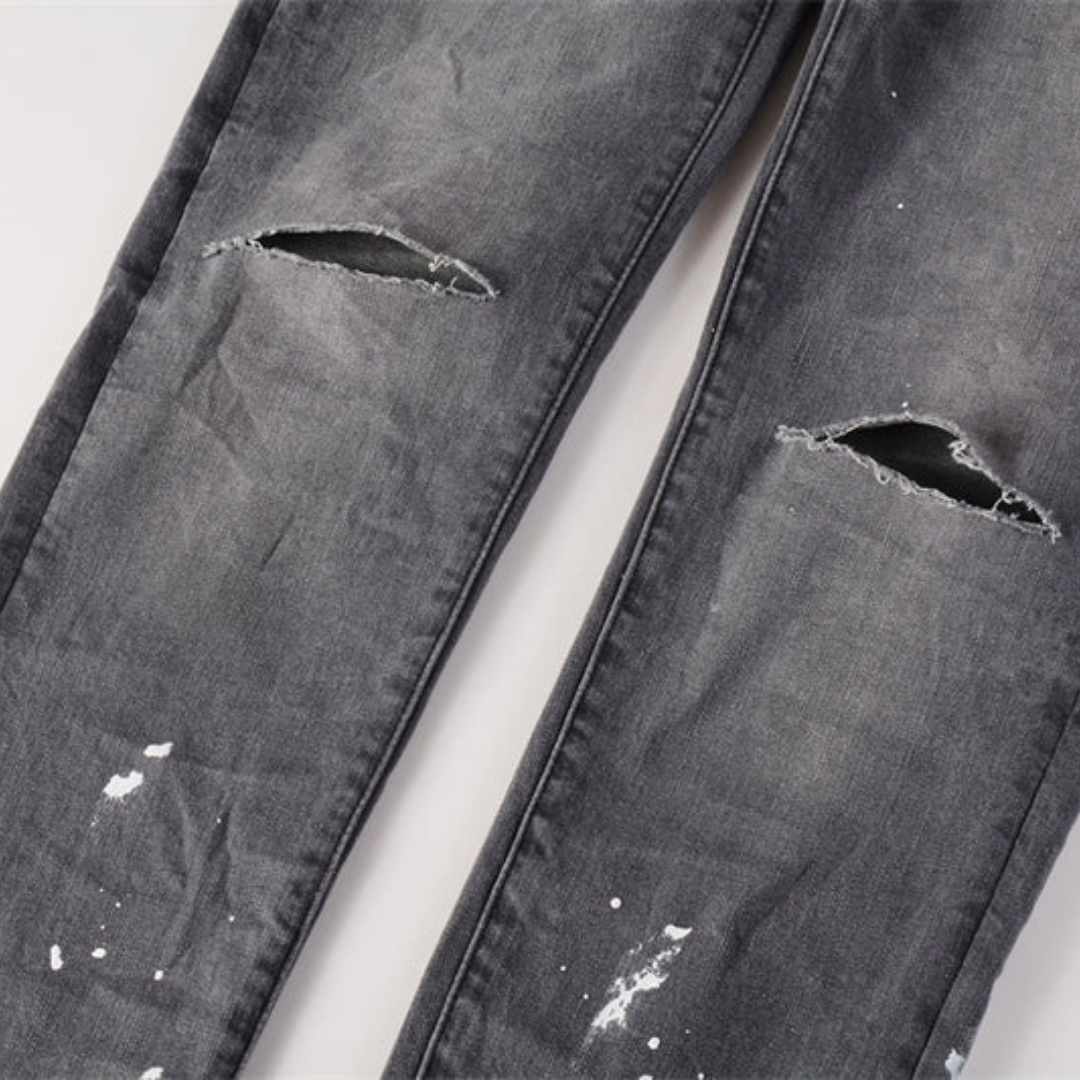 Painted Grey Jeans