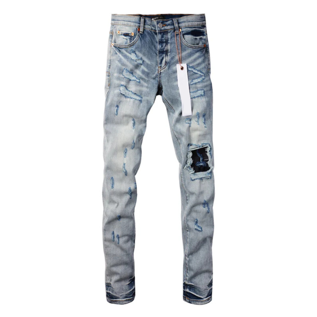 Ripped Knee Light Blue Jeans