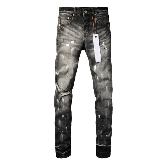 Painted Washed Grey Jeans