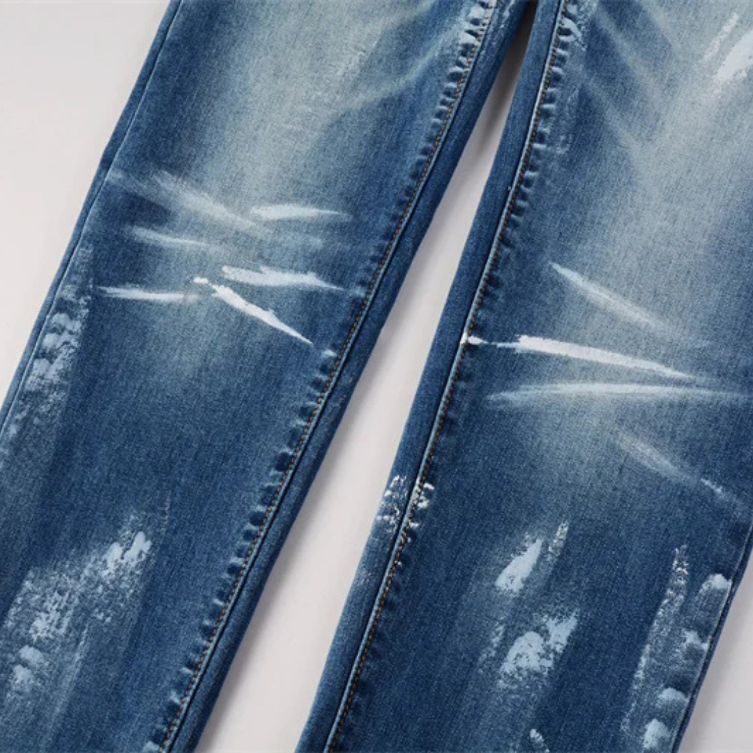 Painted Blue Jeans