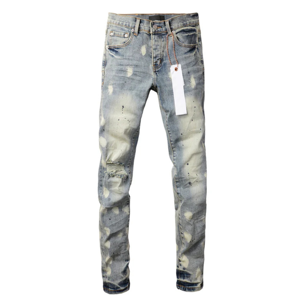Paint Splash Washed Jeans