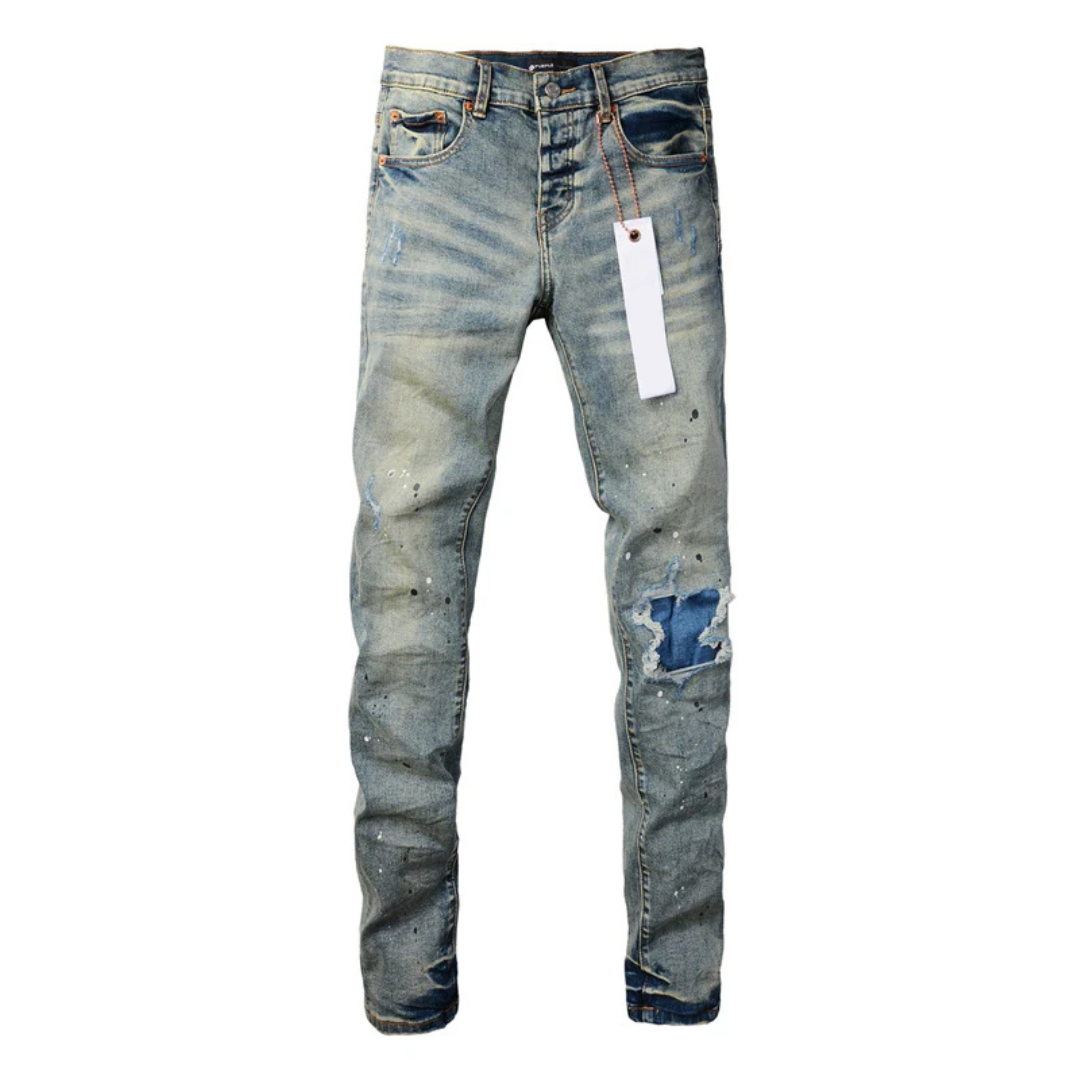 Knee Patch Washed Jeans