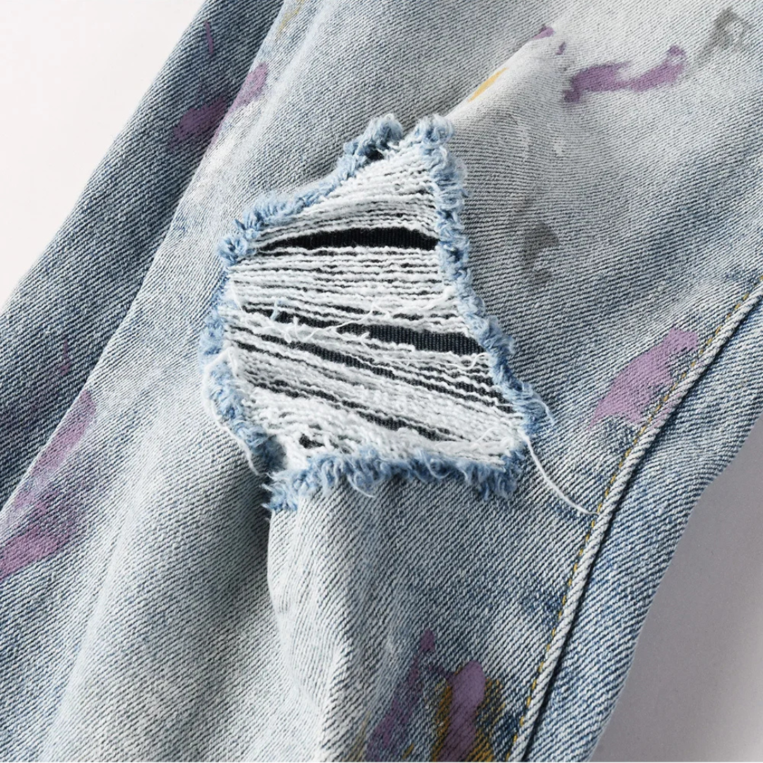 Painted Stripes Jeans