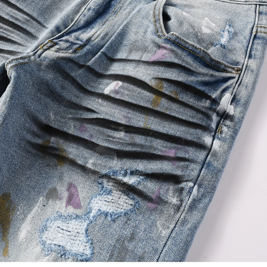 Painted Stripes Jeans