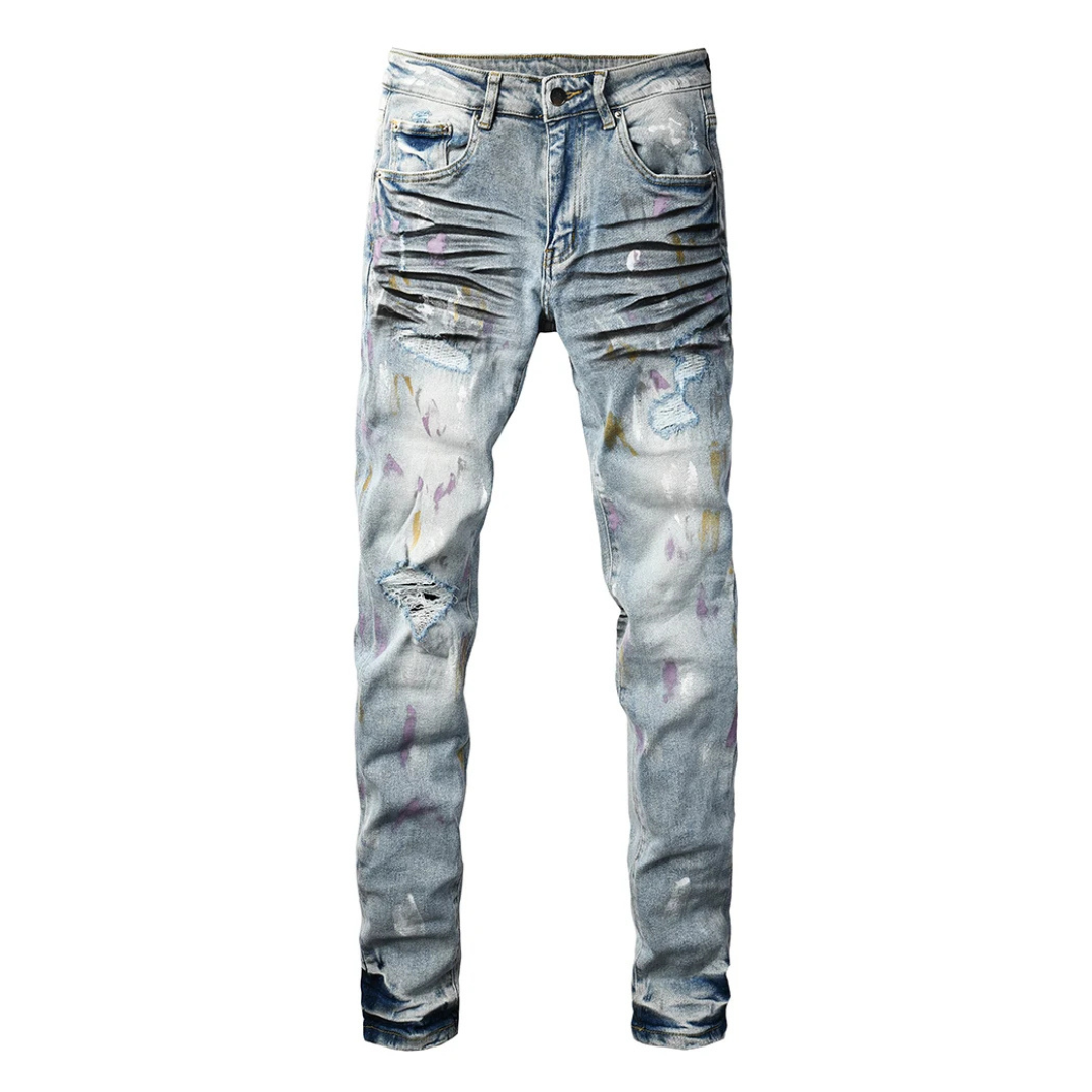 Painted Stripes Jeans