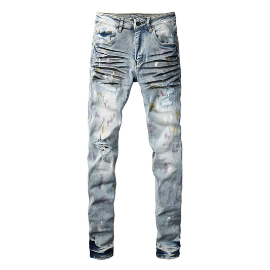 Painted Stripes Jeans