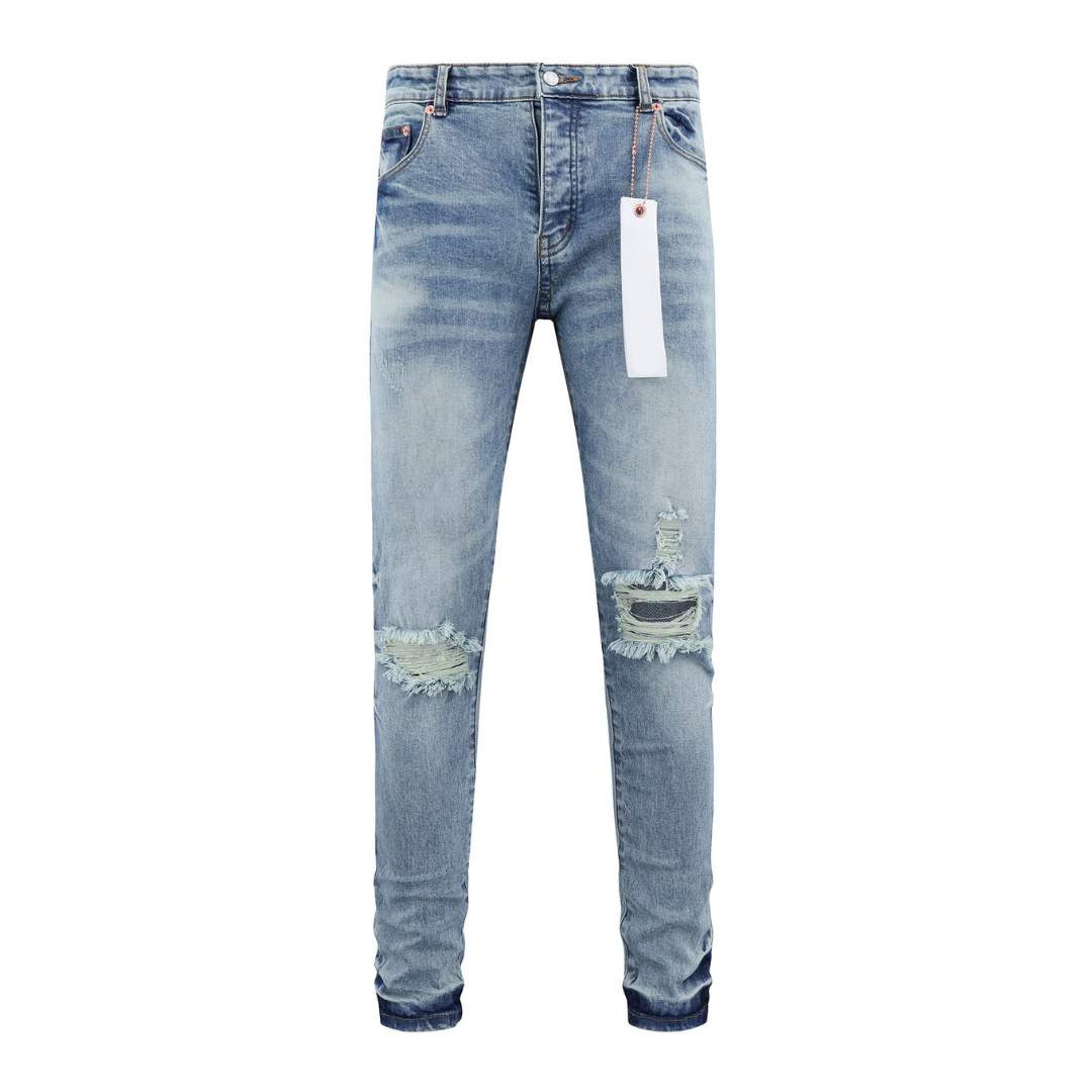 Ripped Basic Blue Jeans