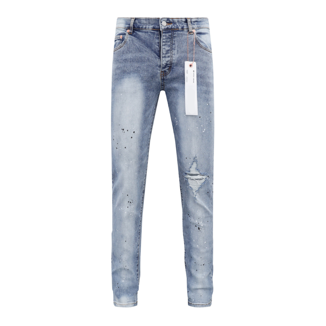 Basic Paint Splash Blue Jeans