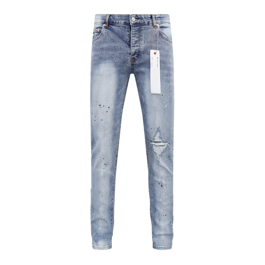Basic Paint Splash Blue Jeans
