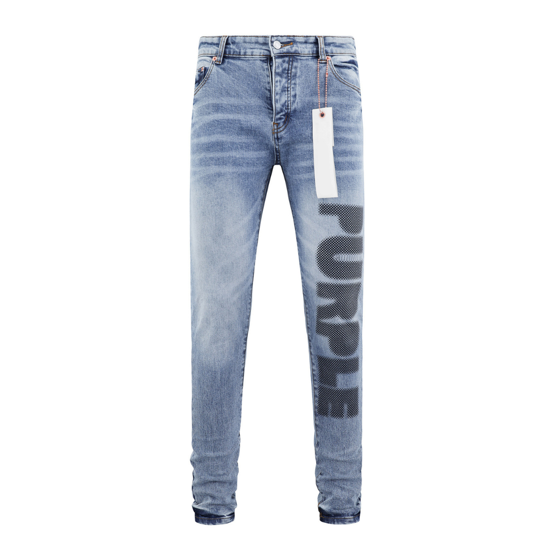 Printed Design Blue Jeans