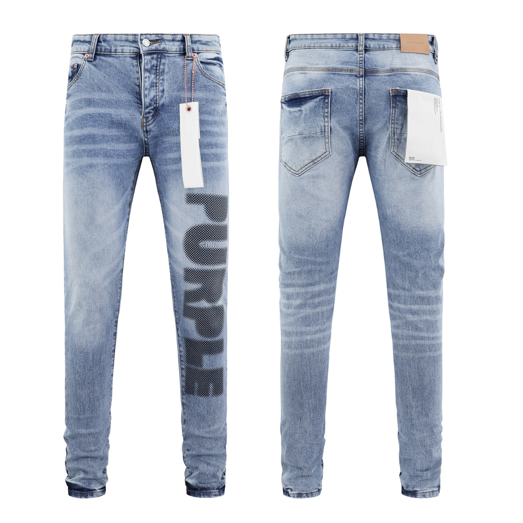 Printed Design Blue Jeans