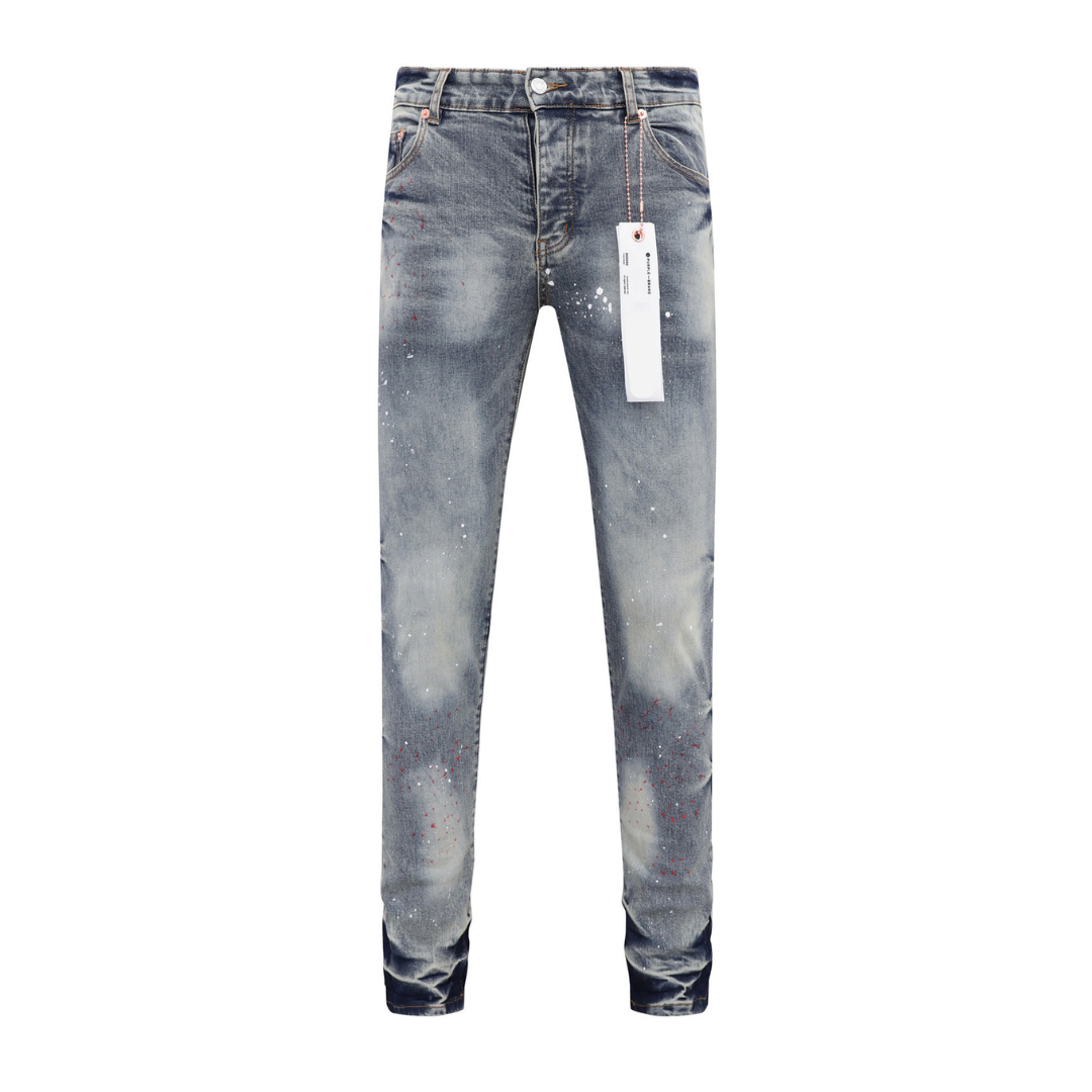 Basic Paint Splash Washed Jeans