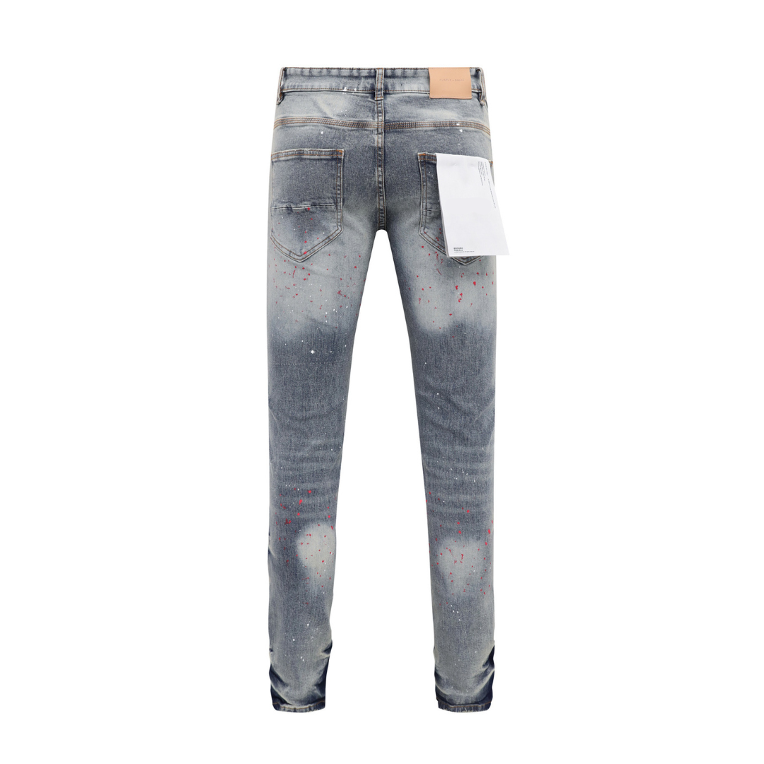 Basic Paint Splash Washed Jeans