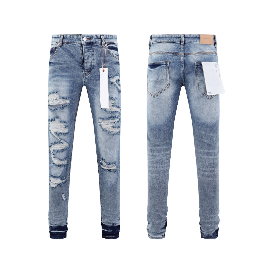 Distressed Blue Jeans