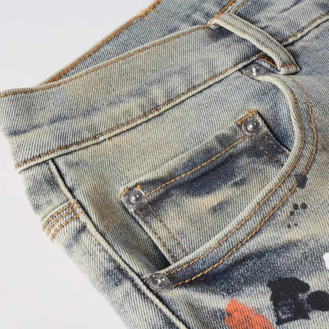 Painted Washed Jeans