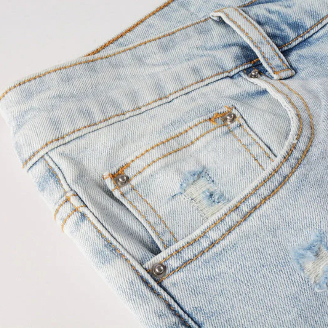 Baby Blue Patch Light Blue Jeans