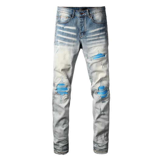 Blue Patch Light Blue Jeans
