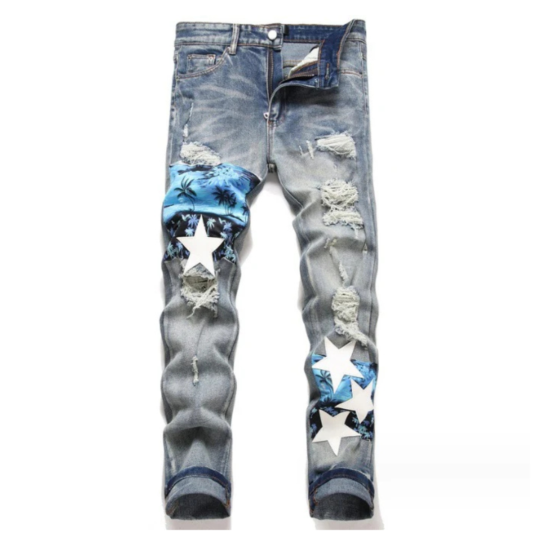 Star Design Blue Jeans