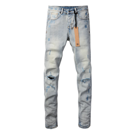 Distressed Light Blue Jeans